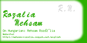 rozalia mehsam business card